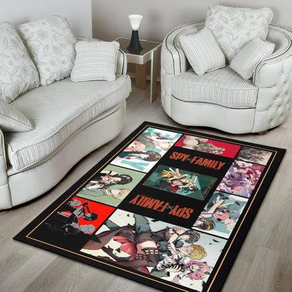 Loid Yor And Anya Forger Spy x Family Area Rug Anime Home Decor Custom For Fans NA042903
