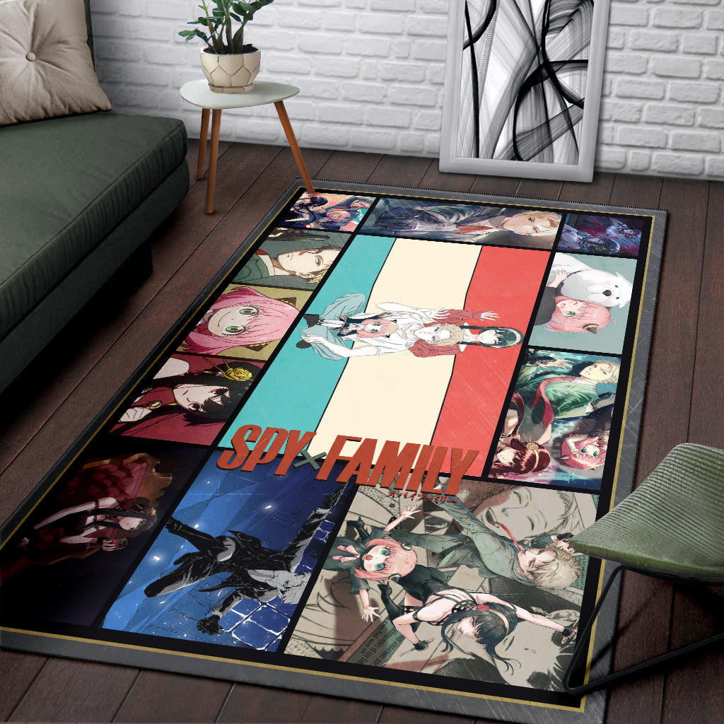 Loid Yor And Anya Forger Spy x Family Area Rug Anime Home Decor Custom For Fans NA042904