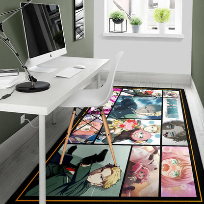 Loid Forger And Anya Forger Spy x Family Area Rug Anime Home Decor Custom For Fans NA042902