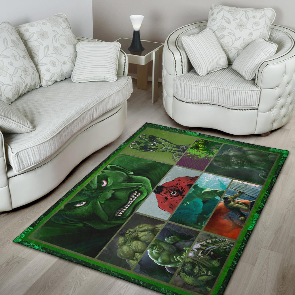 Angry Hulk The Incredible Hulk Area Rug Movie Home Decor Custom For Fans NT042003