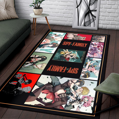 Loid Yor And Anya Forger Spy x Family Area Rug Anime Home Decor Custom For Fans NA042903