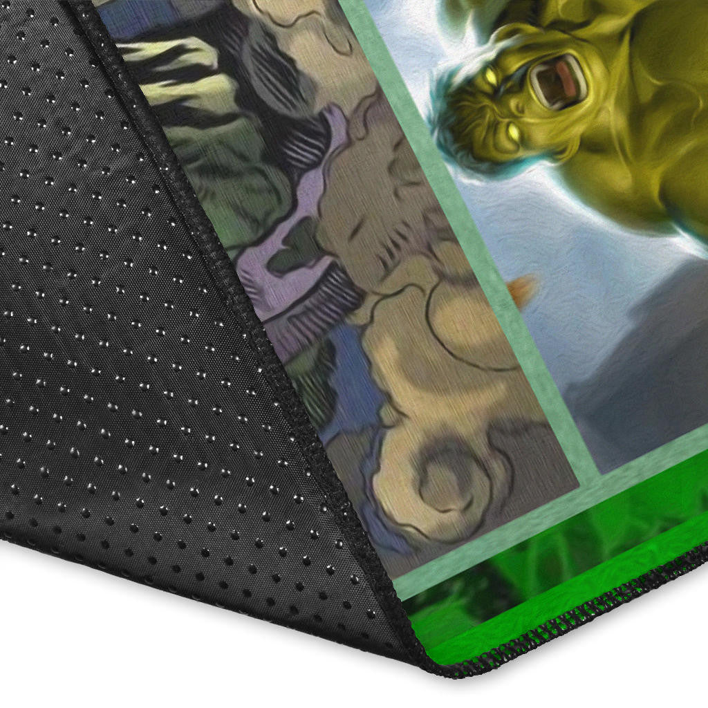 Angry Hulk The Incredible Hulk Area Rug Movie Home Decor Custom For Fans NT042004