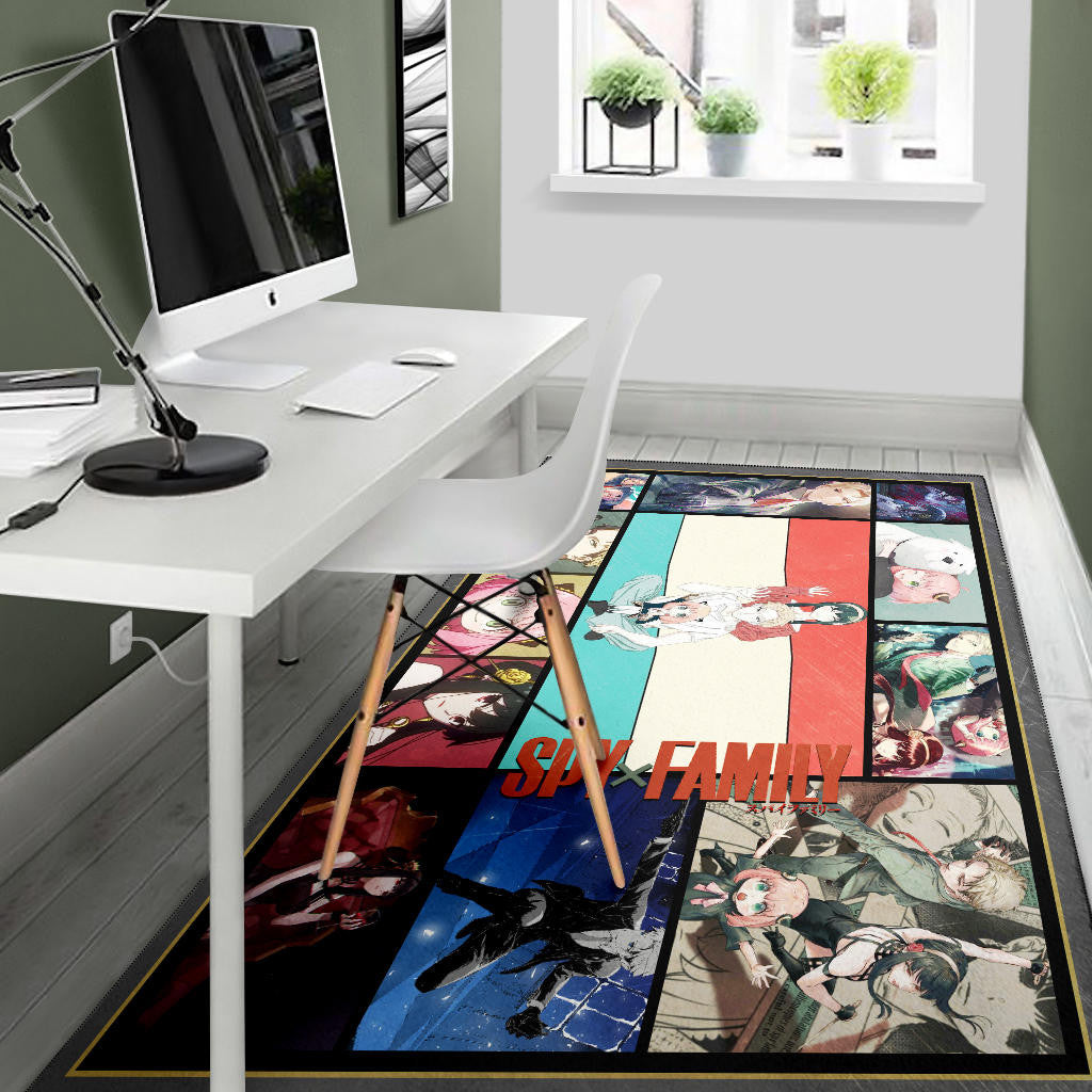 Loid Yor And Anya Forger Spy x Family Area Rug Anime Home Decor Custom For Fans NA042904