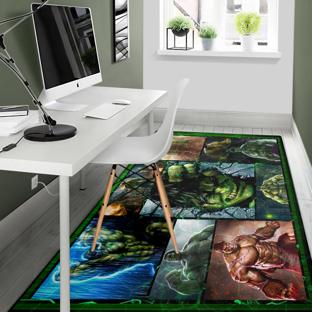 Angry Hulk The Incredible Hulk Area Rug Movie Home Decor Custom For Fans NT042001