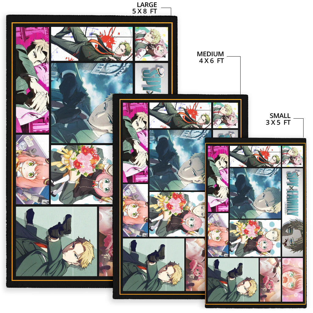 Loid Forger And Anya Forger Spy x Family Area Rug Anime Home Decor Custom For Fans NA042902