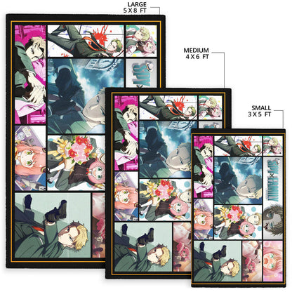 Loid Forger And Anya Forger Spy x Family Area Rug Anime Home Decor Custom For Fans NA042902