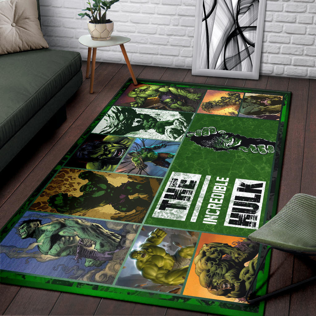 Angry Hulk The Incredible Hulk Area Rug Movie Home Decor Custom For Fans NT042004