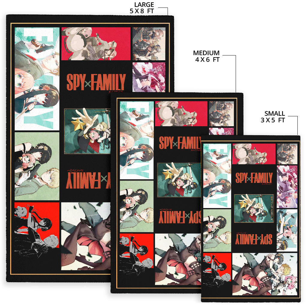 Loid Yor And Anya Forger Spy x Family Area Rug Anime Home Decor Custom For Fans NA042903