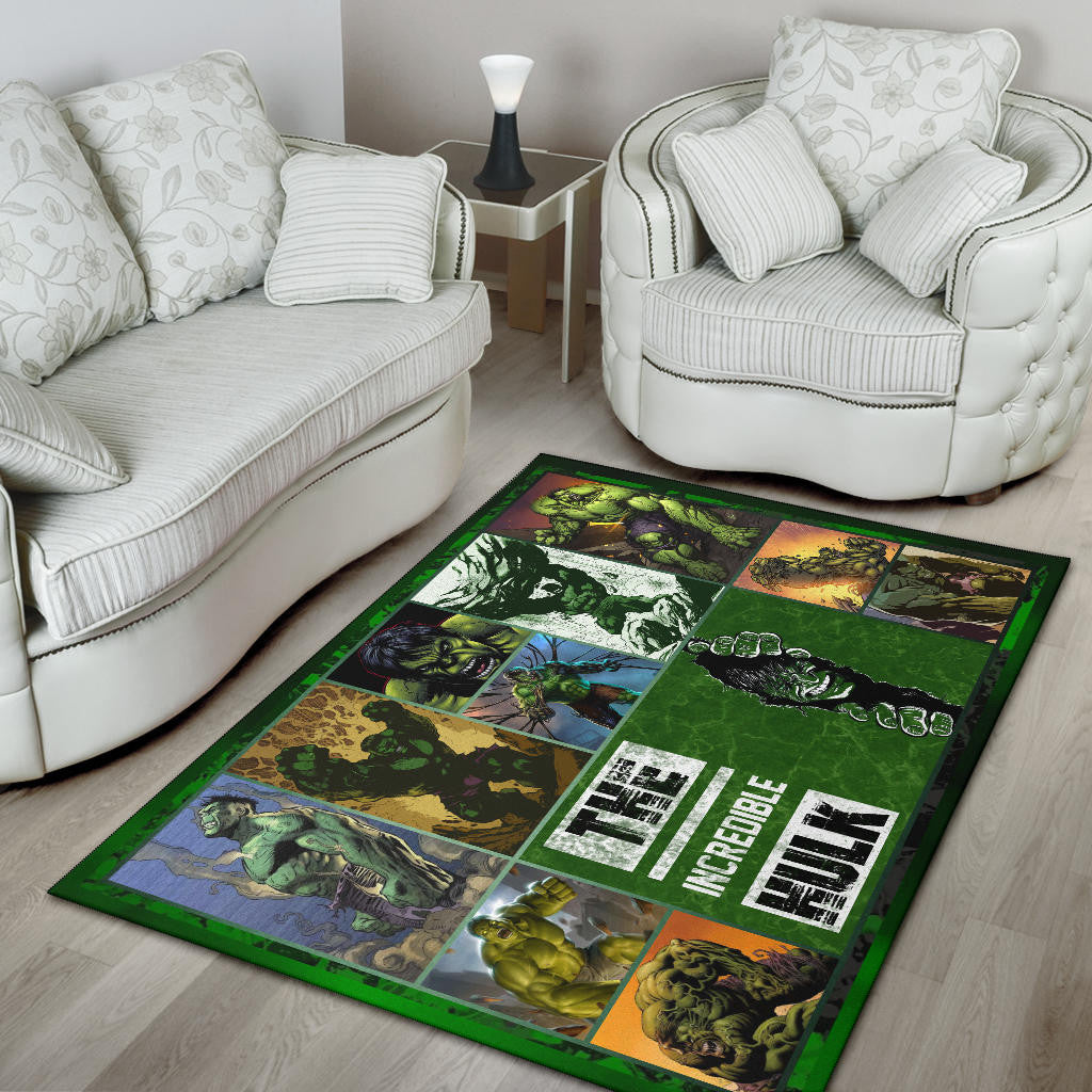 Angry Hulk The Incredible Hulk Area Rug Movie Home Decor Custom For Fans NT042004