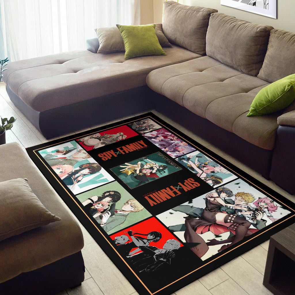 Loid Yor And Anya Forger Spy x Family Area Rug Anime Home Decor Custom For Fans NA042903