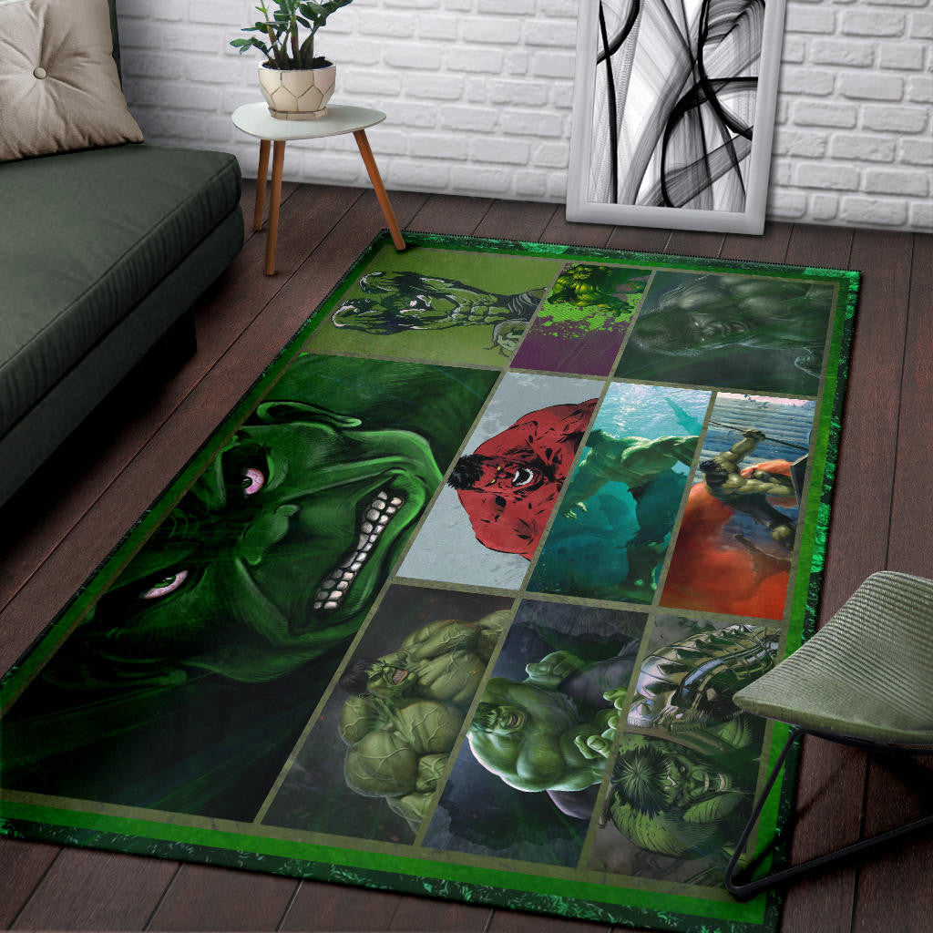 Angry Hulk The Incredible Hulk Area Rug Movie Home Decor Custom For Fans NT042003