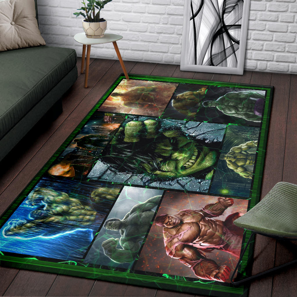 Angry Hulk The Incredible Hulk Area Rug Movie Home Decor Custom For Fans NT042001