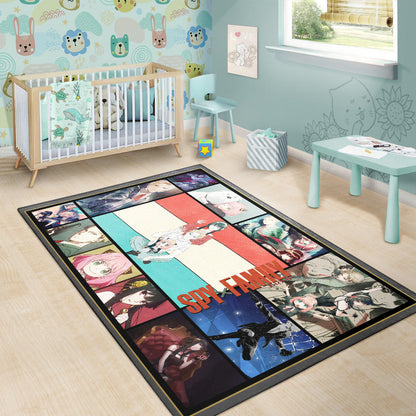 Loid Yor And Anya Forger Spy x Family Area Rug Anime Home Decor Custom For Fans NA042904
