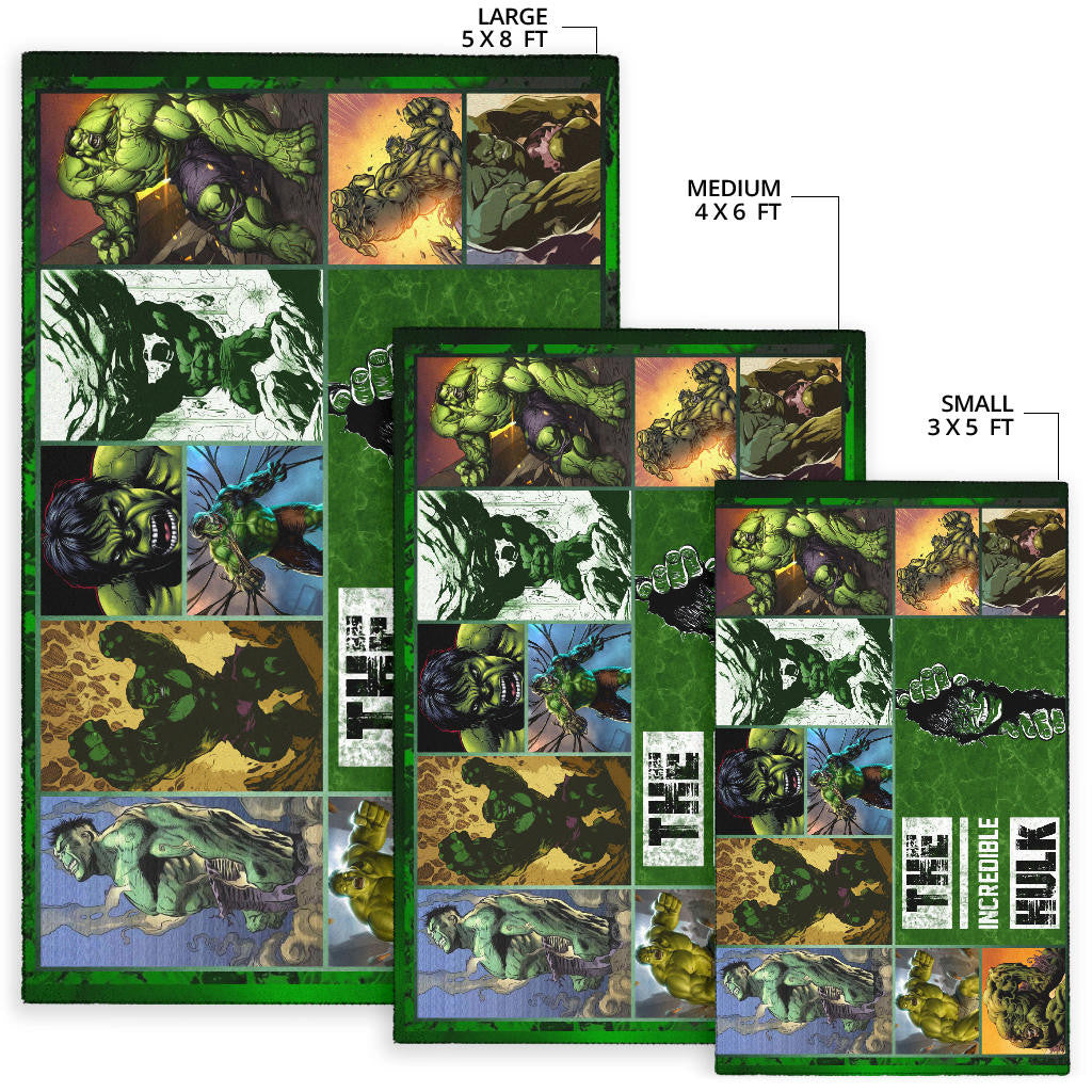 Angry Hulk The Incredible Hulk Area Rug Movie Home Decor Custom For Fans NT042004