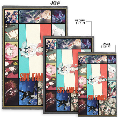 Loid Yor And Anya Forger Spy x Family Area Rug Anime Home Decor Custom For Fans NA042904