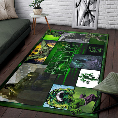 Angry Hulk The Incredible Hulk Area Rug Movie Home Decor Custom For Fans NT042002