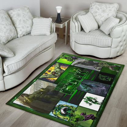 Angry Hulk The Incredible Hulk Area Rug Movie Home Decor Custom For Fans NT042002