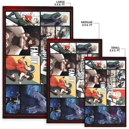 Yor Forger And Loid Forger Spy x Family Area Rug Anime Home Decor Custom For Fans NA042804
