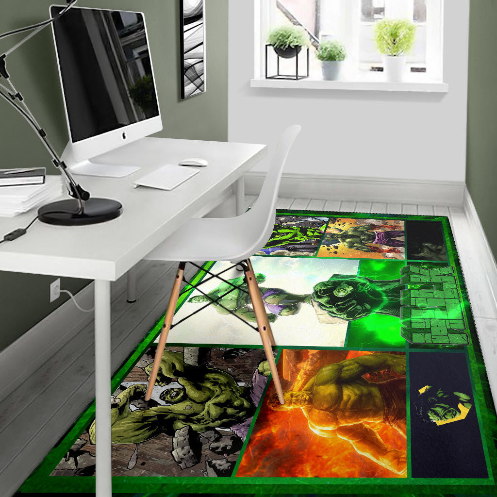 Angry Hulk The Incredible Hulk Area Rug Movie Home Decor Custom For Fans NT042201