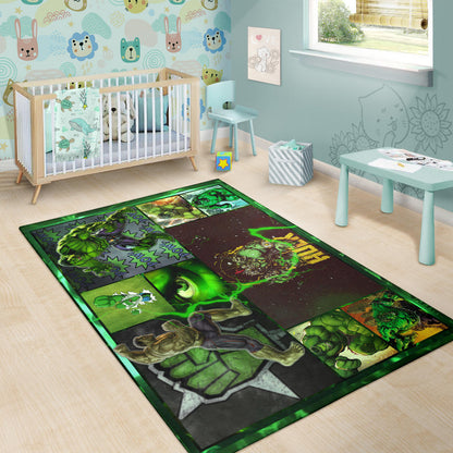 Angry Hulk The Incredible Hulk Area Rug Movie Home Decor Custom For Fans NT042202
