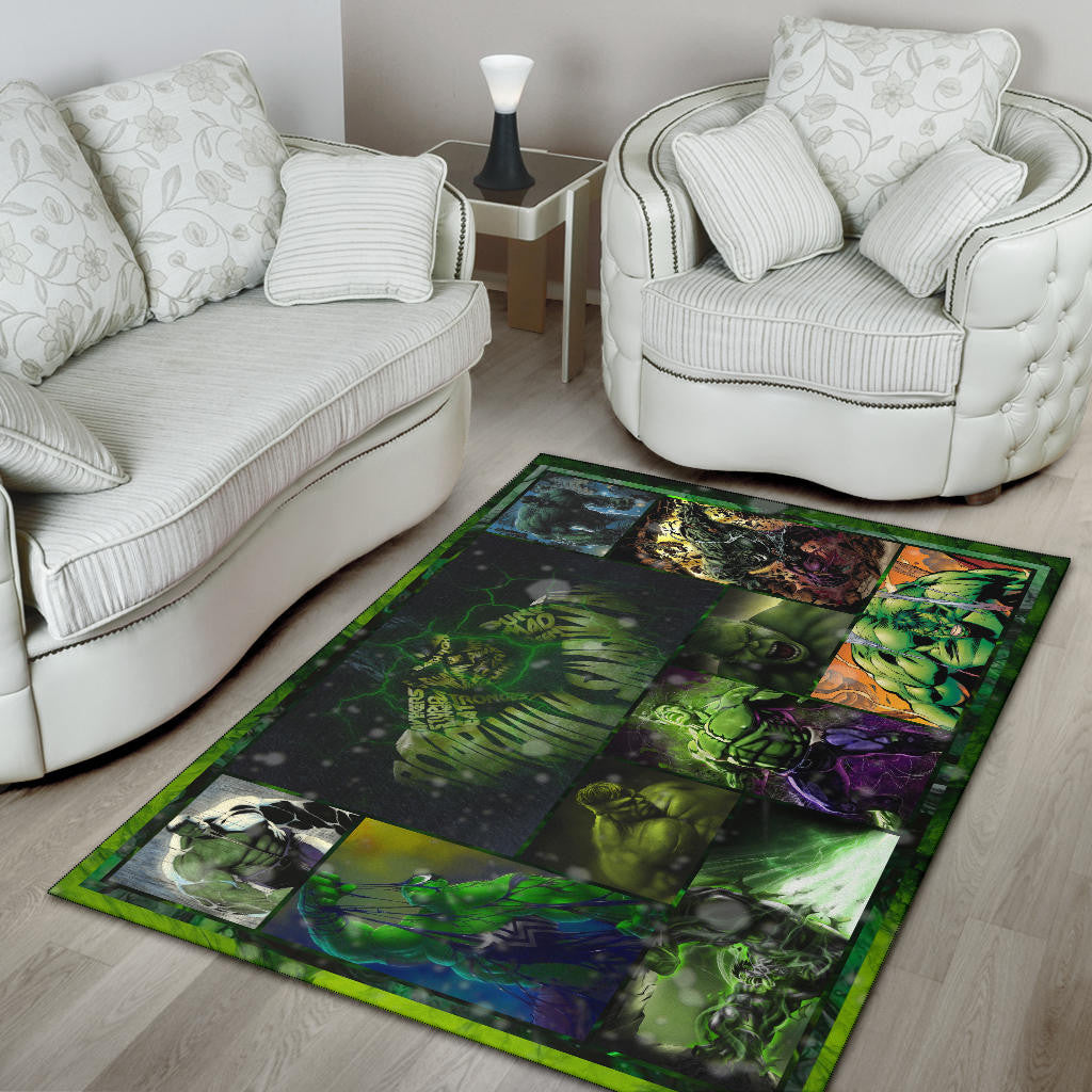 Angry Hulk The Incredible Hulk Area Rug Movie Home Decor Custom For Fans NT042203