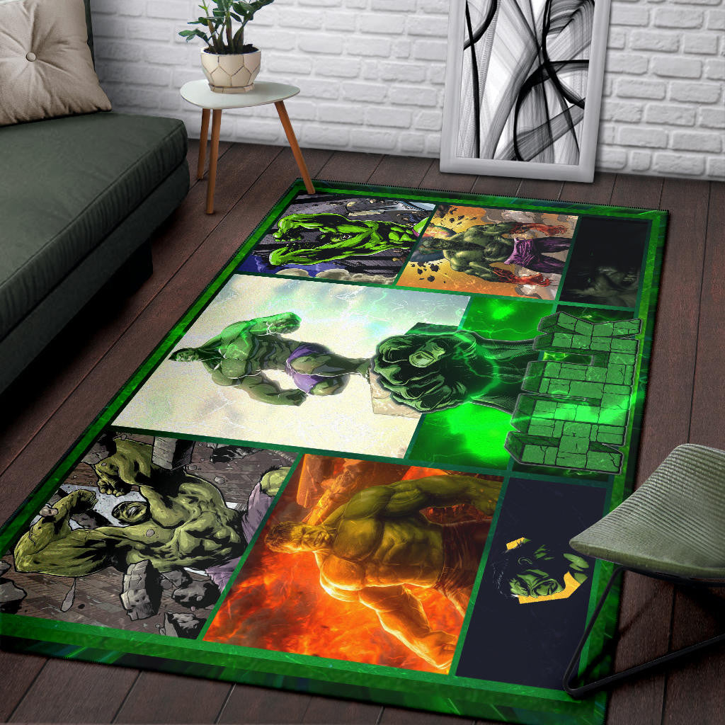 Angry Hulk The Incredible Hulk Area Rug Movie Home Decor Custom For Fans NT042201