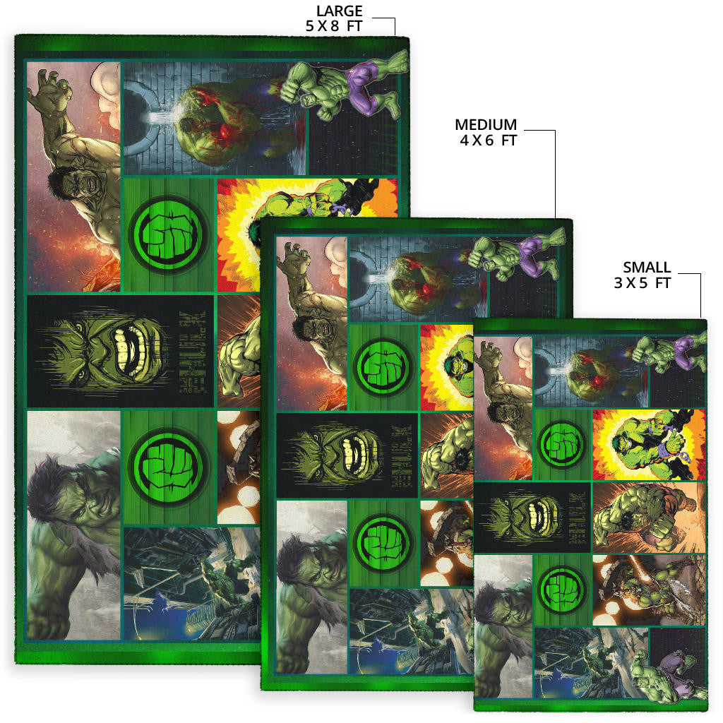 Angry Hulk The Incredible Hulk Area Rug Movie Home Decor Custom For Fans NT042204