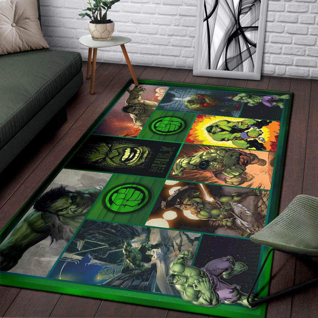 Angry Hulk The Incredible Hulk Area Rug Movie Home Decor Custom For Fans NT042204