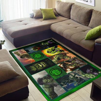 Angry Hulk The Incredible Hulk Area Rug Movie Home Decor Custom For Fans NT042204