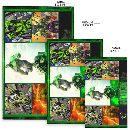 Angry Hulk The Incredible Hulk Area Rug Movie Home Decor Custom For Fans NT042201