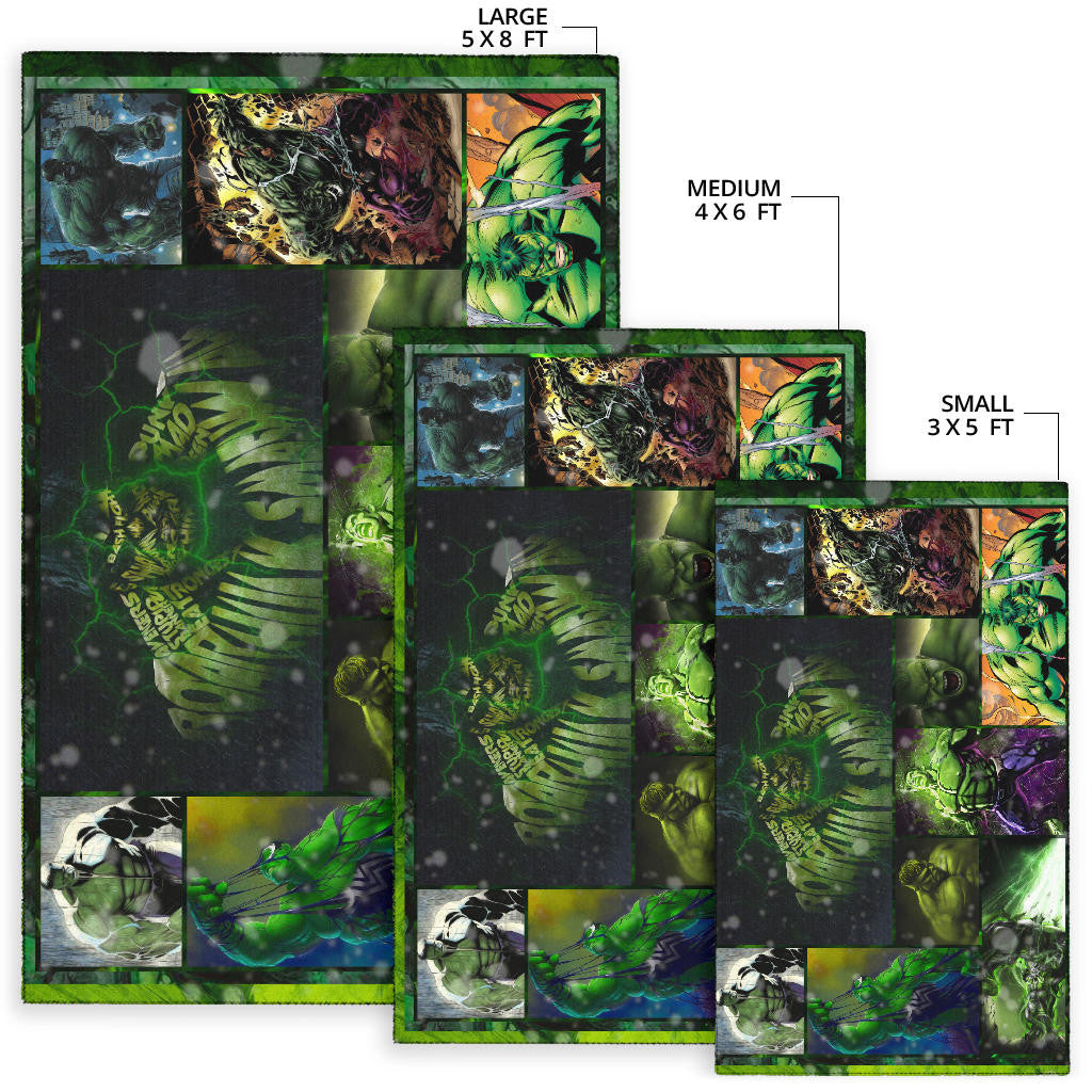 Angry Hulk The Incredible Hulk Area Rug Movie Home Decor Custom For Fans NT042203