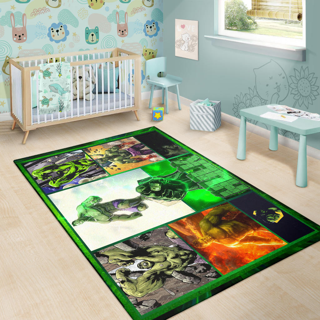 Angry Hulk The Incredible Hulk Area Rug Movie Home Decor Custom For Fans NT042201