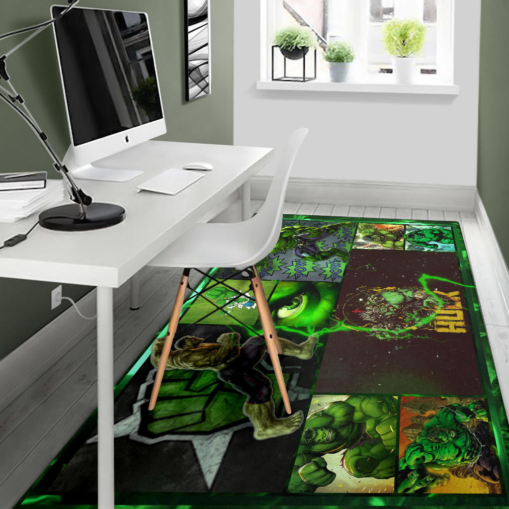 Angry Hulk The Incredible Hulk Area Rug Movie Home Decor Custom For Fans NT042202