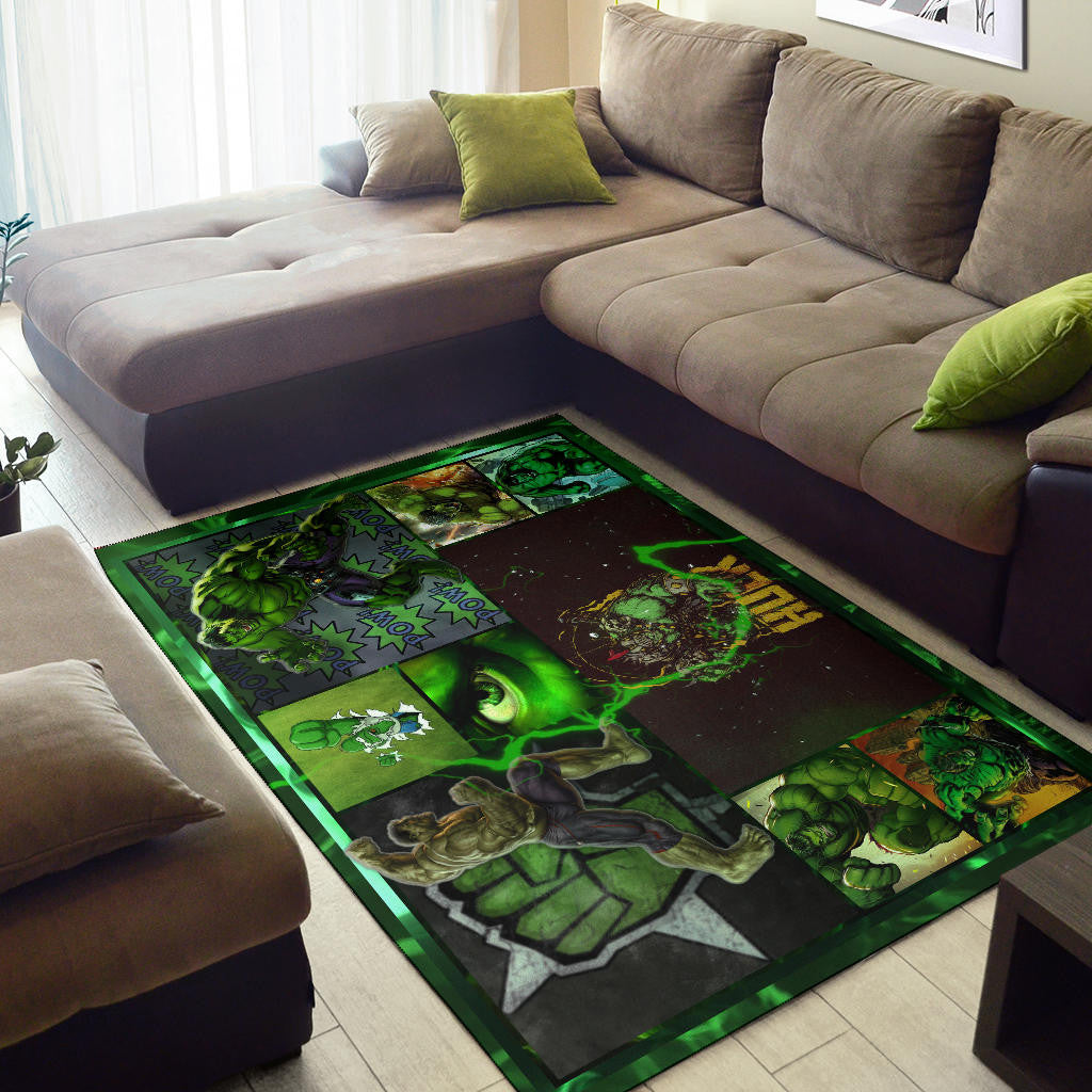 Angry Hulk The Incredible Hulk Area Rug Movie Home Decor Custom For Fans NT042202