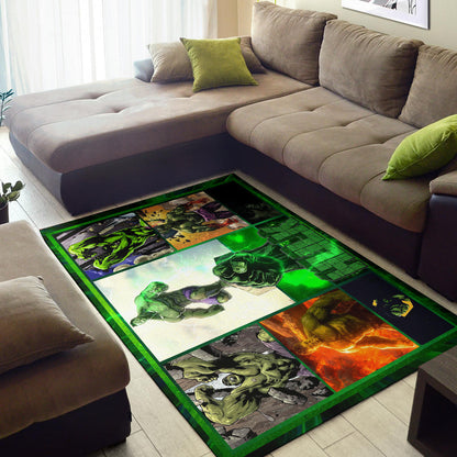 Angry Hulk The Incredible Hulk Area Rug Movie Home Decor Custom For Fans NT042201