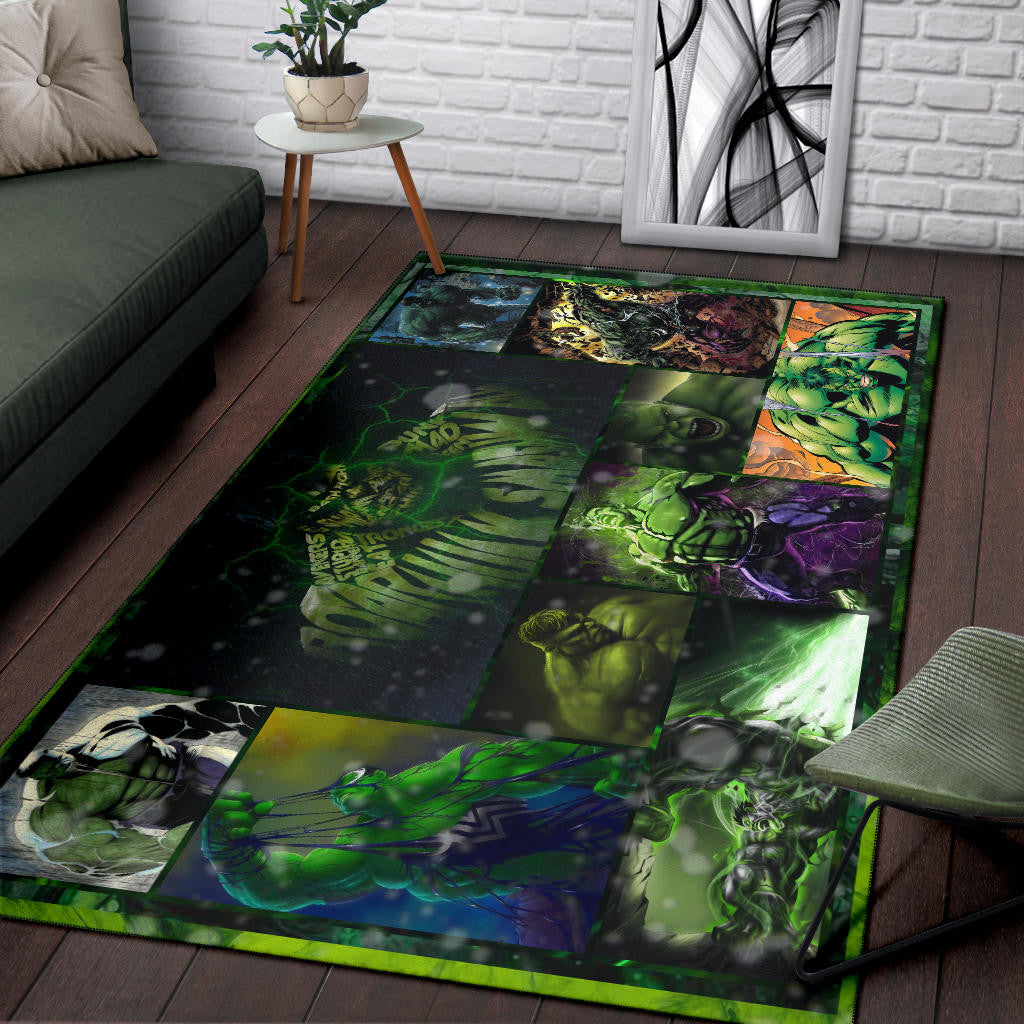 Angry Hulk The Incredible Hulk Area Rug Movie Home Decor Custom For Fans NT042203