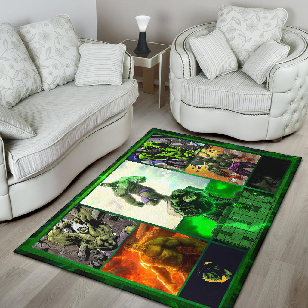 Angry Hulk The Incredible Hulk Area Rug Movie Home Decor Custom For Fans NT042201