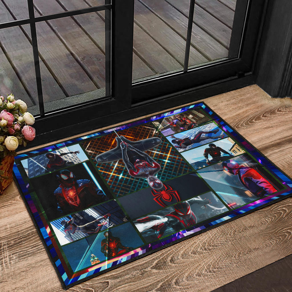 Spider Man Miles Gonzalo Morales Comic Door Mat Movie Home Decor Custom For Fans NT042802