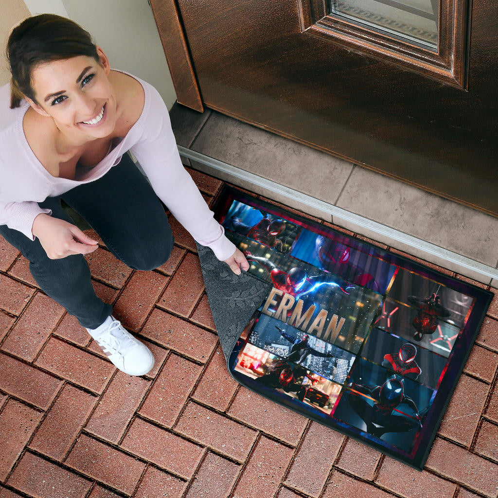 Spider Man Miles Gonzalo Morales Door Mat Movie Home Decor Custom For Fans NT042901