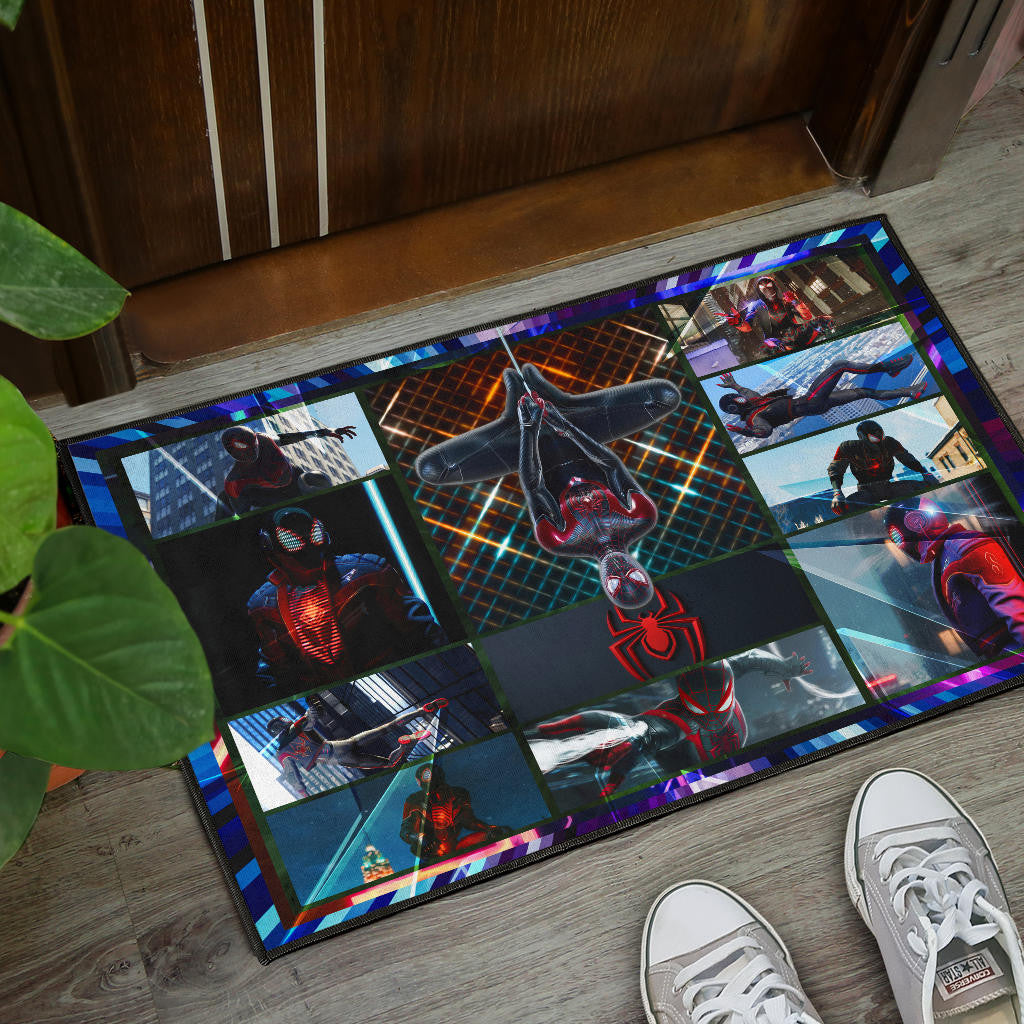 Spider Man Miles Gonzalo Morales Comic Door Mat Movie Home Decor Custom For Fans NT042802