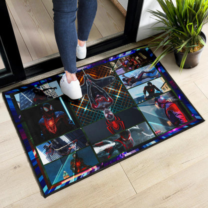 Spider Man Miles Gonzalo Morales Comic Door Mat Movie Home Decor Custom For Fans NT042802