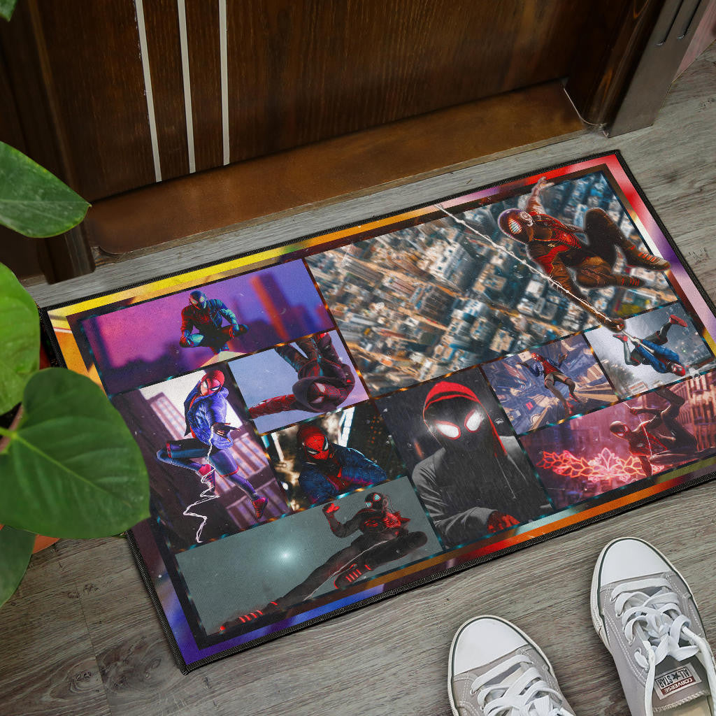 Spider Man Miles Gonzalo Morales Comic Door Mat Movie Home Decor Custom For Fans NT042801