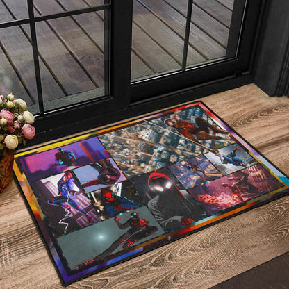 Spider Man Miles Gonzalo Morales Comic Door Mat Movie Home Decor Custom For Fans NT042801