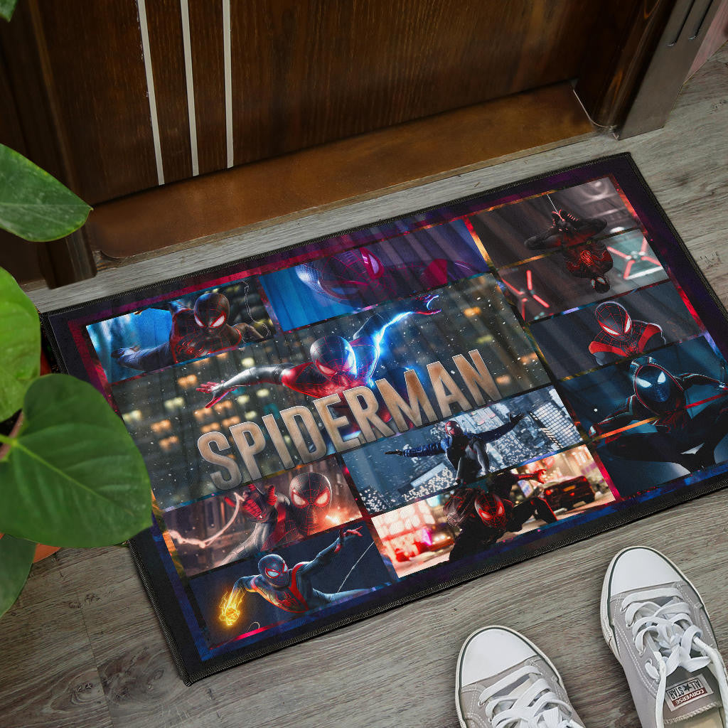 Spider Man Miles Gonzalo Morales Door Mat Movie Home Decor Custom For Fans NT042901