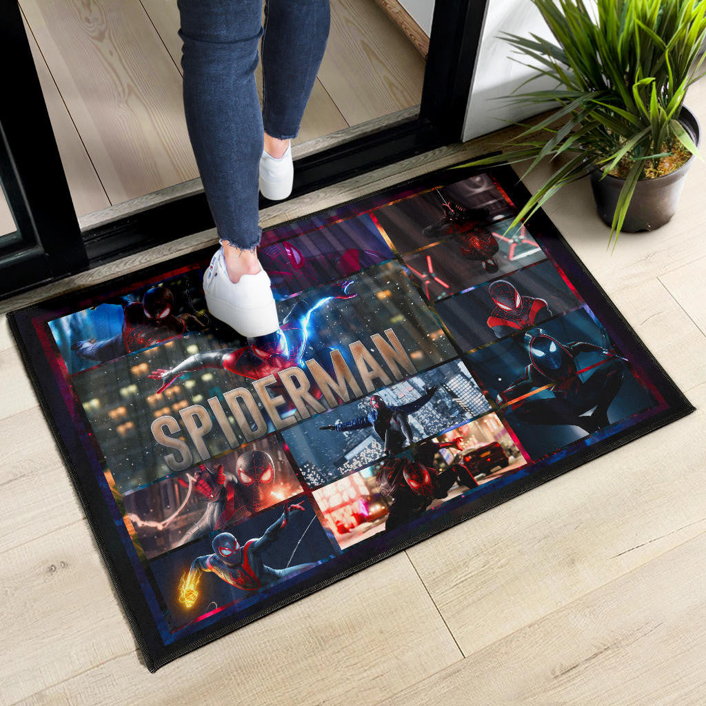 Spider Man Miles Gonzalo Morales Door Mat Movie Home Decor Custom For Fans NT042901