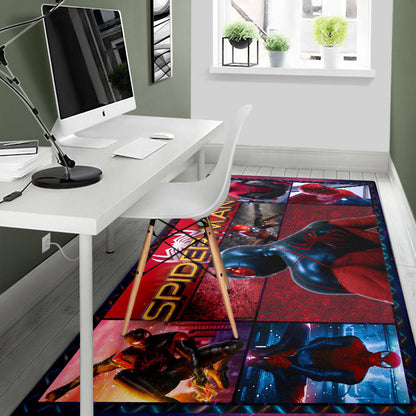 Spider Man Miles Gonzalo Morales Area Rug Movie Home Decor Custom For Fans NT042902