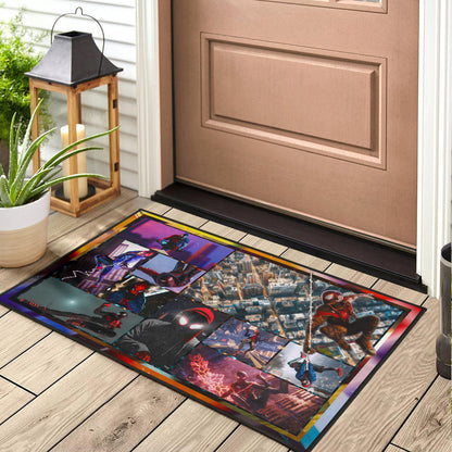 Spider Man Miles Gonzalo Morales Comic Door Mat Movie Home Decor Custom For Fans NT042801
