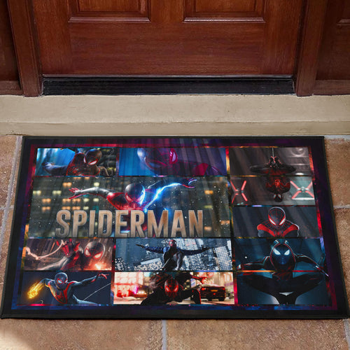 Spider Man Miles Gonzalo Morales Door Mat Movie Home Decor Custom For Fans NT042901
