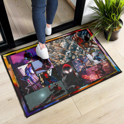 Spider Man Miles Gonzalo Morales Comic Door Mat Movie Home Decor Custom For Fans NT042801