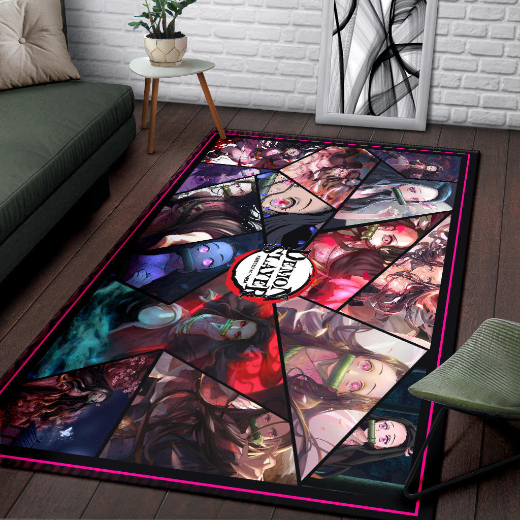 Nezuko Kamado Demon Slayer Area Rug Anime Home Decor Custom For Fans NA051101